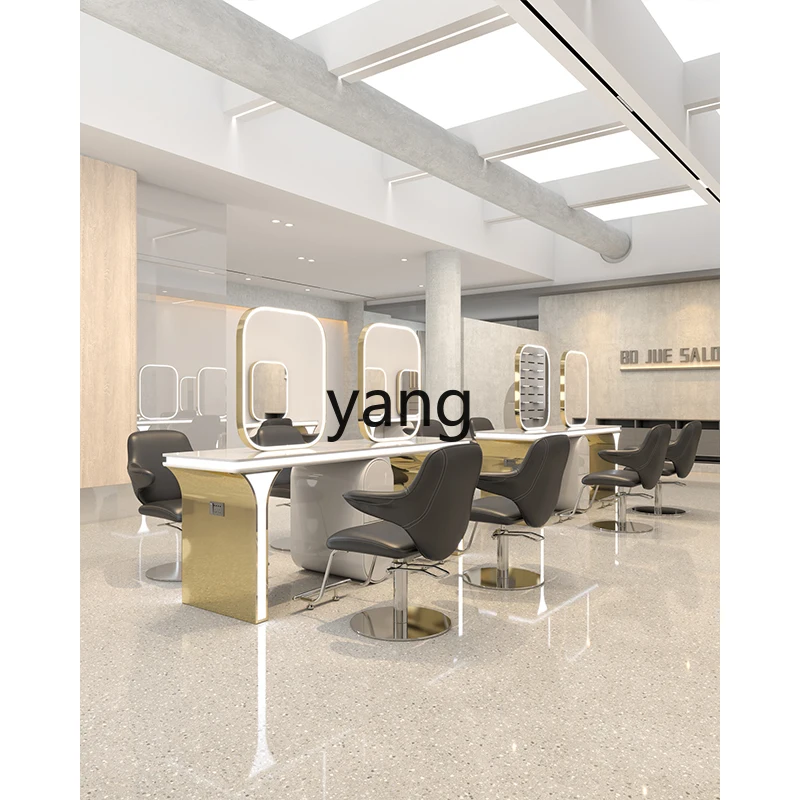 โต๊ะกระจกช่างทำผม LHH  แบบหินอ่อน  กระจกสำหรับร้านตัดผม  แบบด้านเดียวและสองด้านในตัว