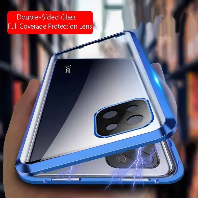For Samsung Galaxy S25 FE S22 S23 S24 Plus S26 Ultra Double Sided Temper Glass Metal Magnet Phone Case Lens Protect Cover Cases
