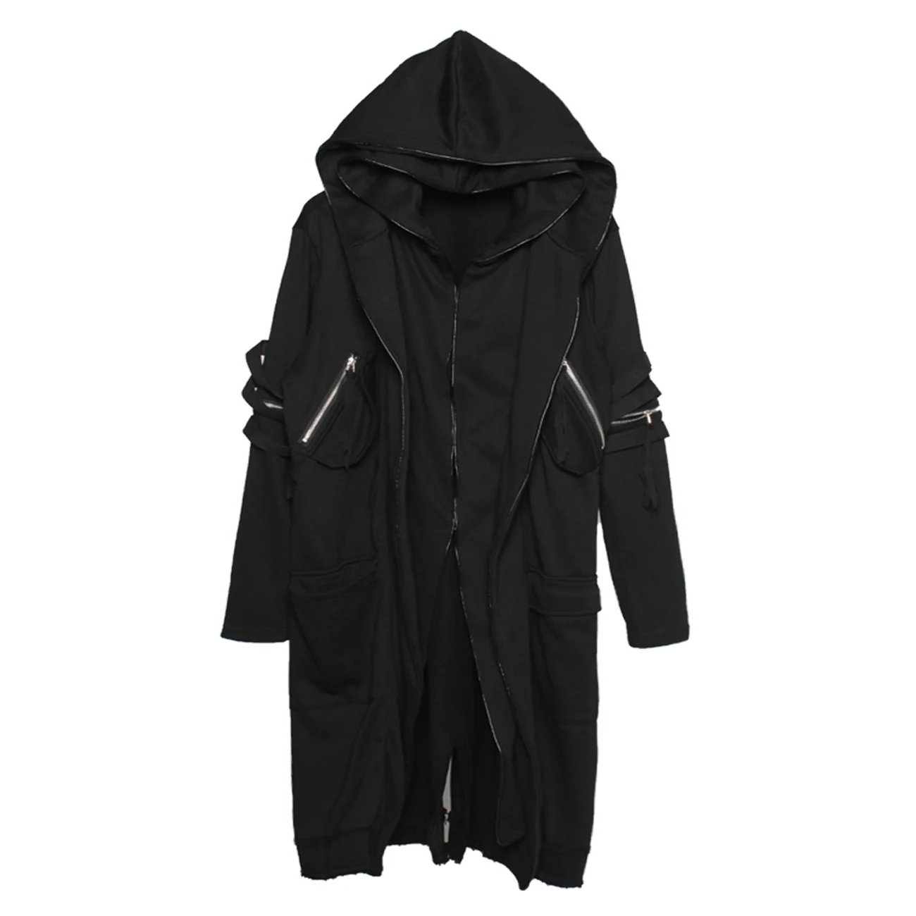 ARENS Wizard Cape Cloak Fake two Jacket Men Gothic Punk Streetwear Jacket Coats Tactical Function Hoody Windbreaker