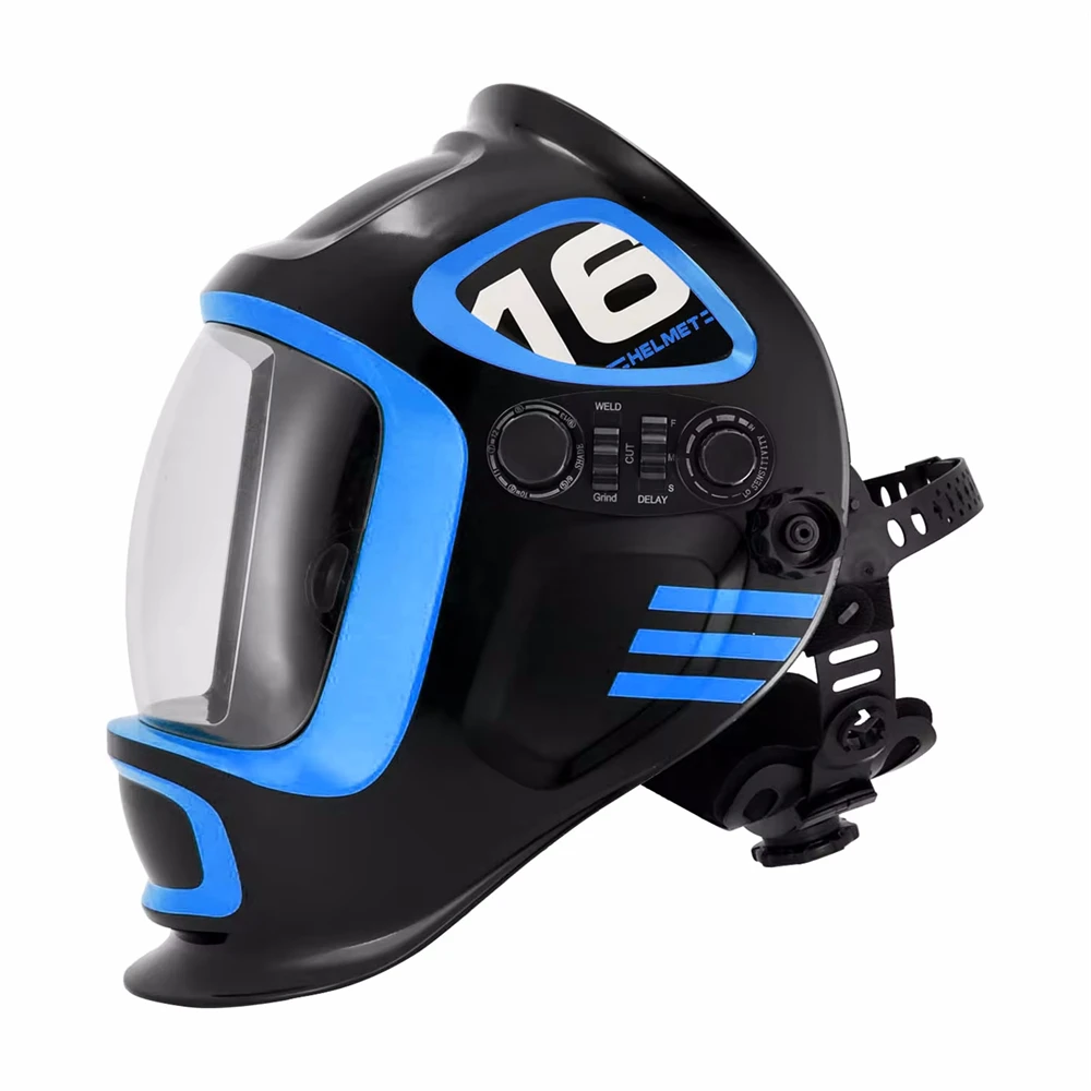 HITBOX Welding Helmet Mask Ture Color Auto Fast Darkening Welding Helmet Super Large View Helmet for MIG TIG ARC Welder Machine