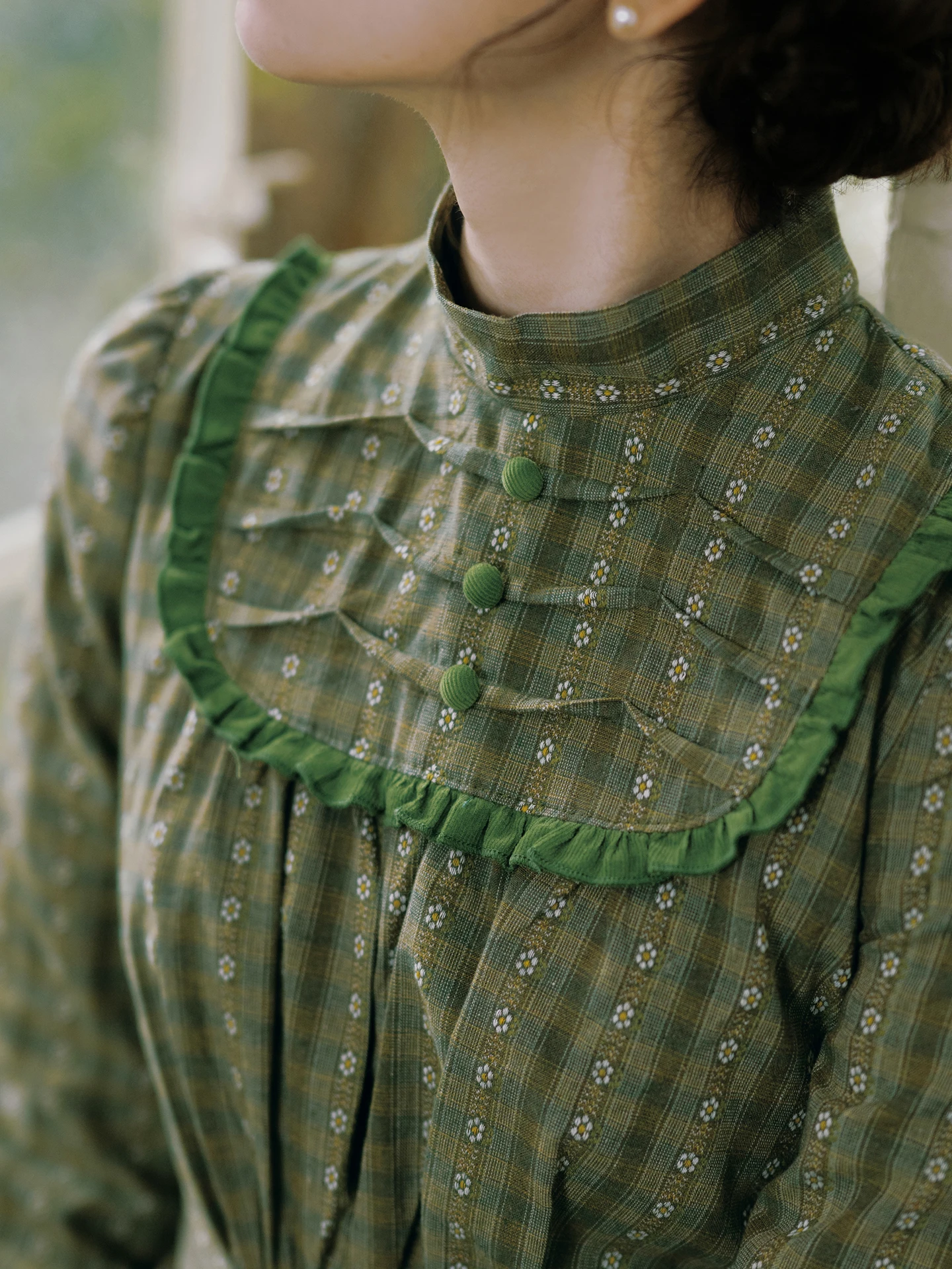 TIYIHAILEY printemps automne femmes vert rayé imprimé robe à manches longues longue Maxi dames S-XL Vintage taille haute 2025 col roulé