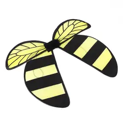 25pcs Bee Cosplay Wing Costume Bumblebee Wings for Kids Honeybee Fancy Dress Up Yellow Holiday Birthday Party Decorations