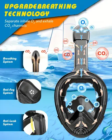 10 best sales पूरे चेहरे वाला स्नॉर्कलिंग मास्क - №8