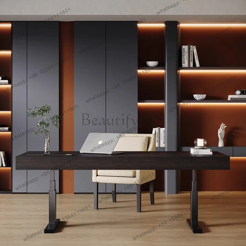 FG Nordic Accent Designer Office Desk Adjustable Minimalist Reception Office Desk Light Luxury High Home Furniture Poyta XYOD