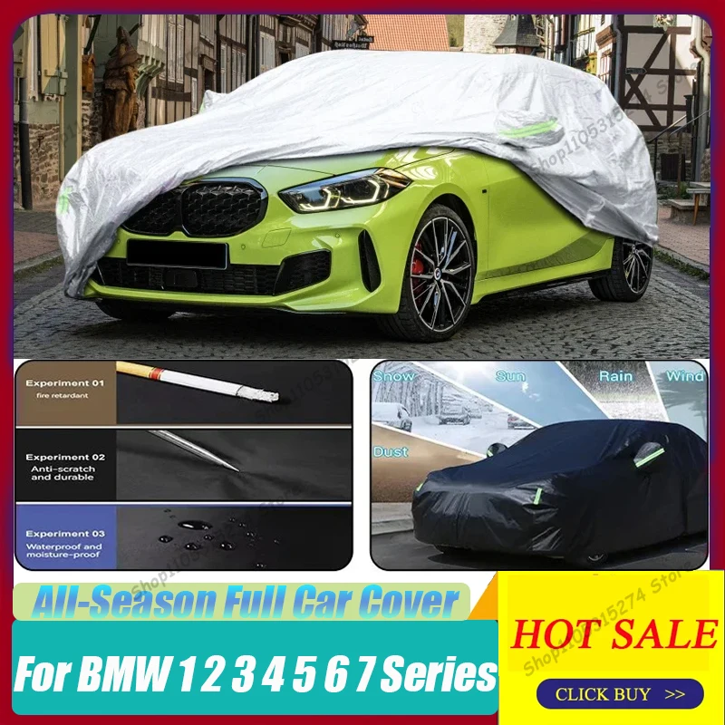 

Waterproof Full Car Covers Outdoor For BMW 1 2 3 4 5 6 7 Series Hatchback F40 F44 Coupe Touring G20 G21 G22 G30 G31 G32 GT G11