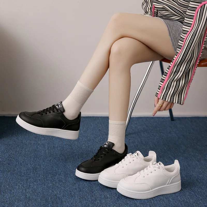 

Women's Lace-Up White Platform Sneakers 2025 Summer new thick-soled casual sneakers for women lightweight sports shoes