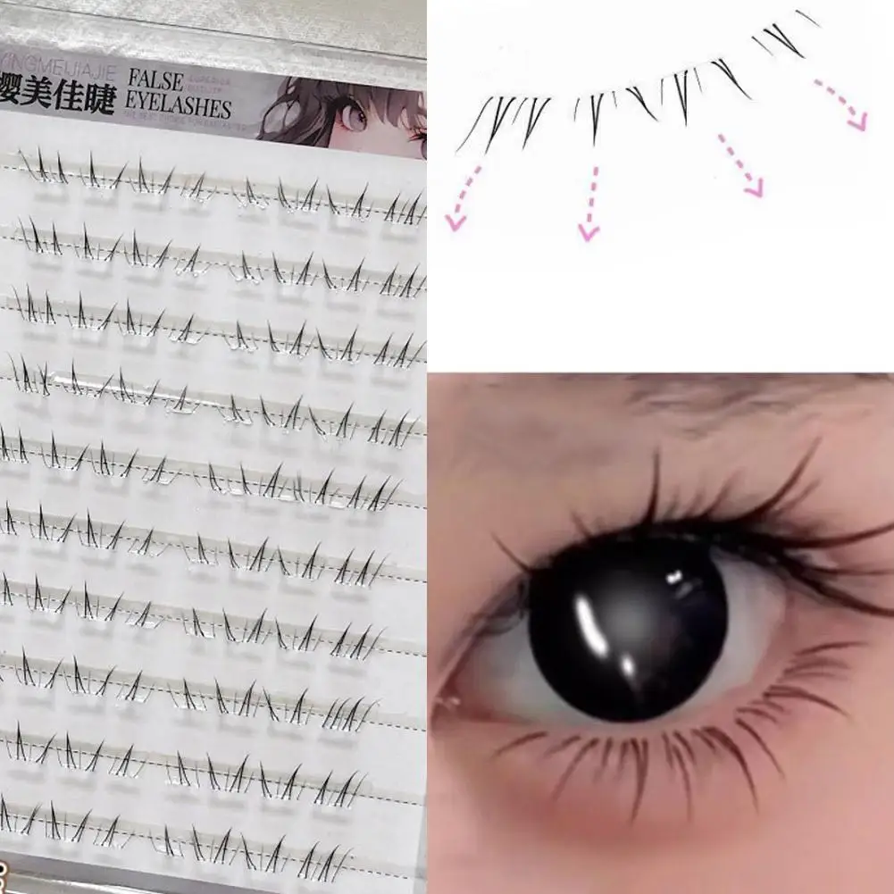 Neue große Kapazität einzelne falsche Wimpern kleberfrei natürliche neue chinesische Stil untere Wimpern Wimpernverlängerungen Augen DIY Make-up