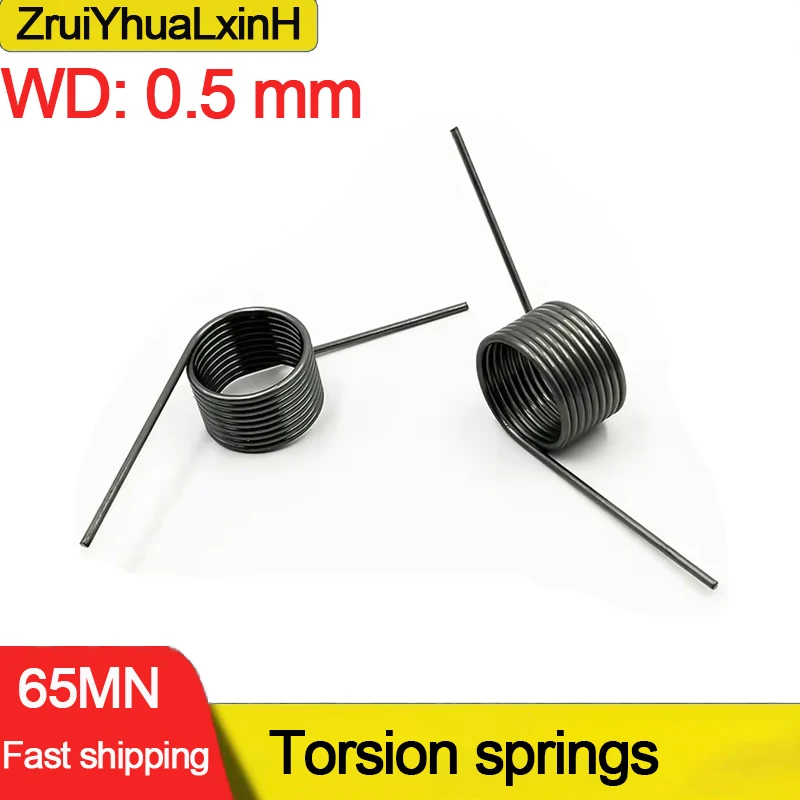 

10Pcs/Lot Wire Diameter 0.5mm Torsional Spring，Outside Diameter 2.5-6mm Degree 60/90/120/180 Torsion Contacts V Type Spring