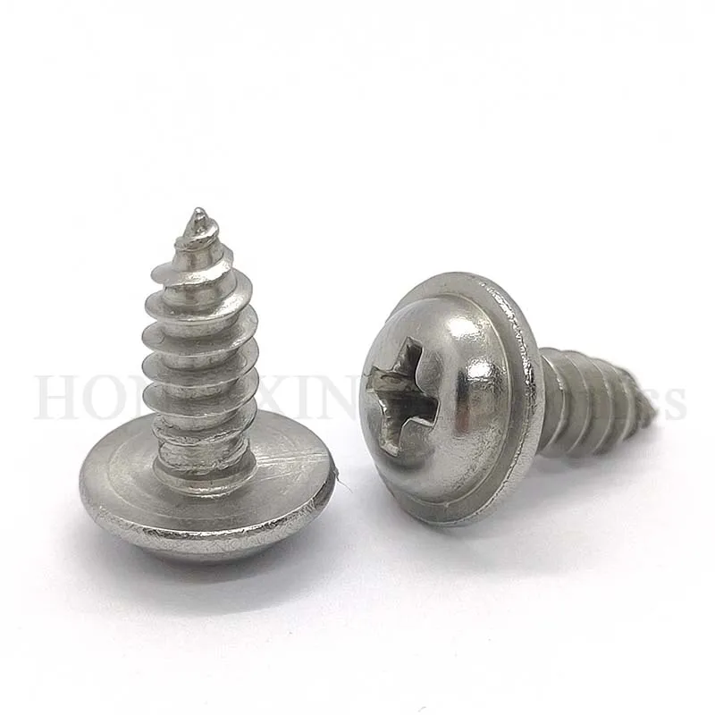 1Pcs Pwa Schroef 304 Rvs Cross Ronde Kop Met Zelftappende Schroef Pan Hoofd M5 * 12