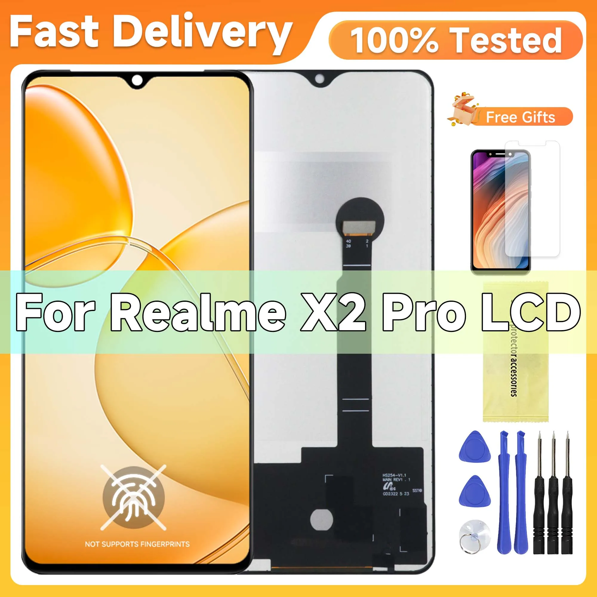 

TFT 6.5"for Realme X2 Pro RMX1931 LCD Display Touch Digitizer Screen Assembly Replacement Parts for Realme X2 Pro Lcd