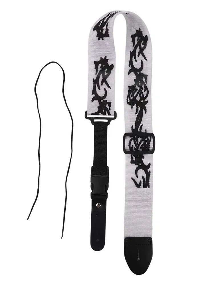 New Guitar Strap Adjustable Strap For Electric Acoustic Guitar Strap High Quality Leather End Nylon Adjustable