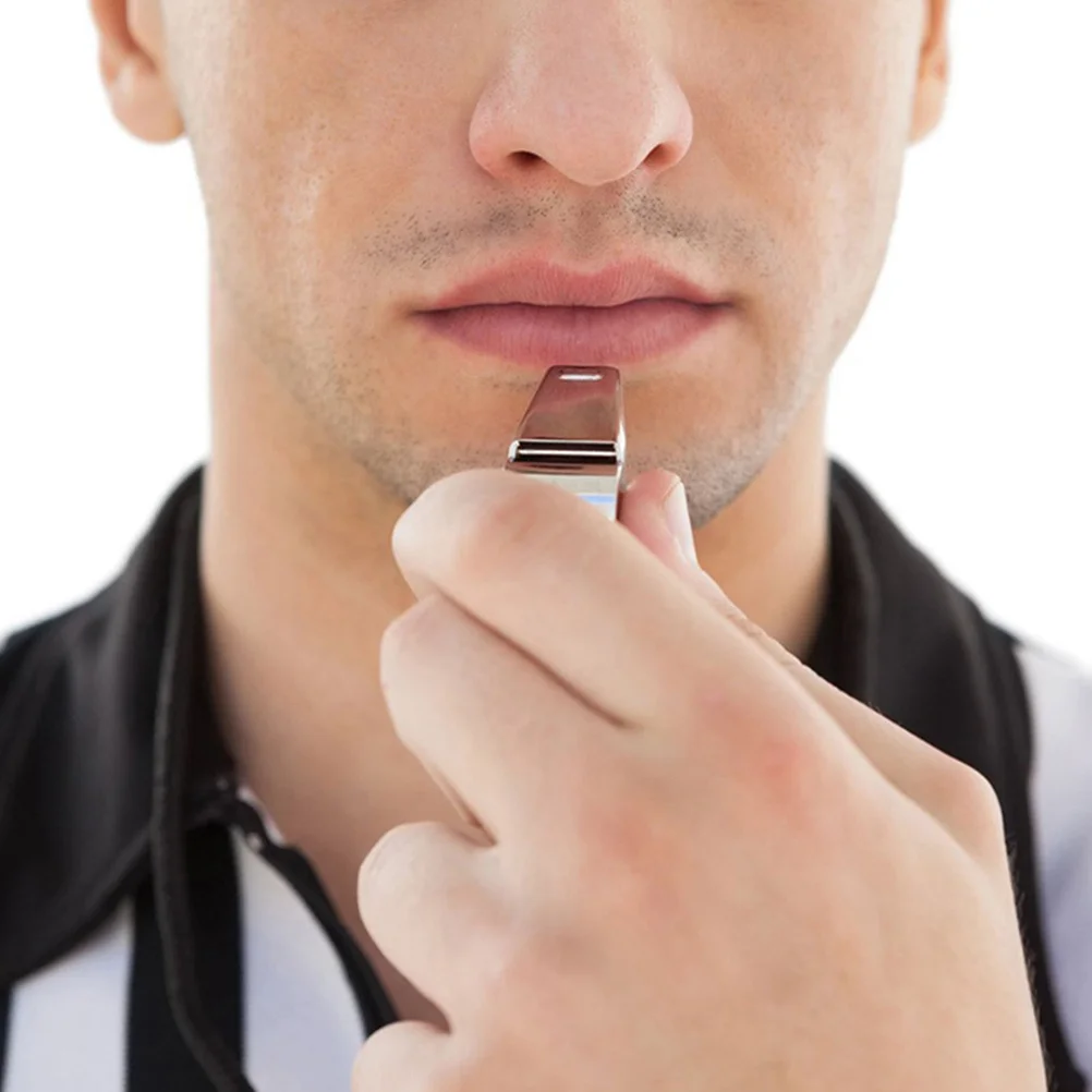 4 قطعة صافرة معدنية في الهواء الطلق صافرة السلامة للتخييم التنزه السفر بقاء خفيفة الوزن قلادة الحكم الرياضة استخدام الطوارئ #1