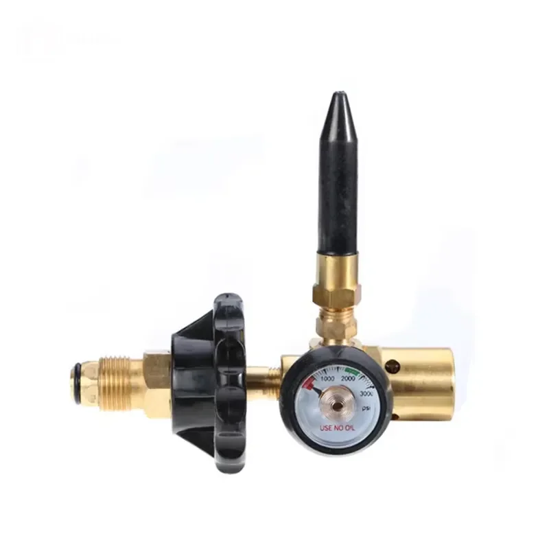 Regulator Inflator with CGA580 Thread Compatible for Balloon Filling Equipment Industrial Grade Adjustable