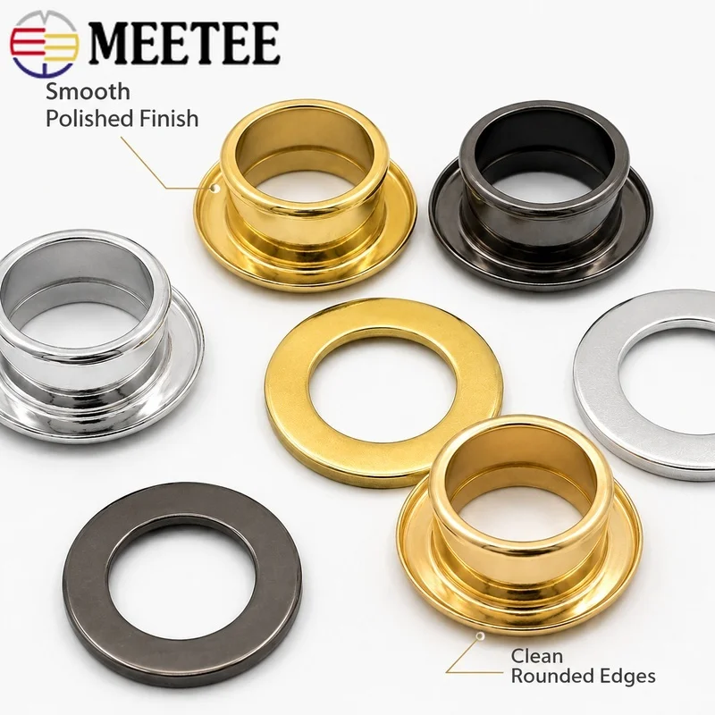 5/10Pcs 9/11/14mm Metal O Ring Buckles with Screws for Bag Eyelets Garment Rope Strap Hook Clasp DIY Leathercraft Hardware Set