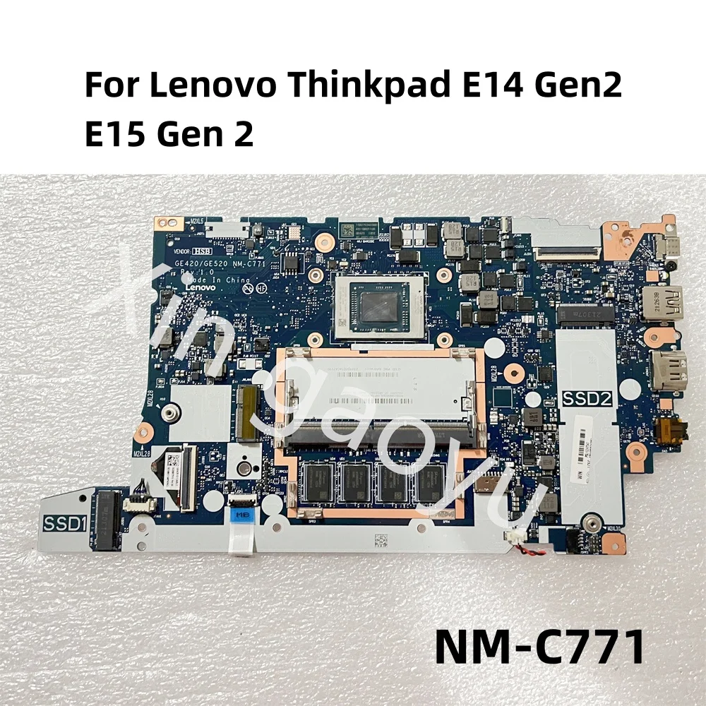 NM-C771 For Lenovo Thinkpad E14 Gen2 E15 Gen 2 Laptop Motherboard With R3-4300 R5-4500 R7-4700 CPU 4GB/8GB-RAM 5B20W77558