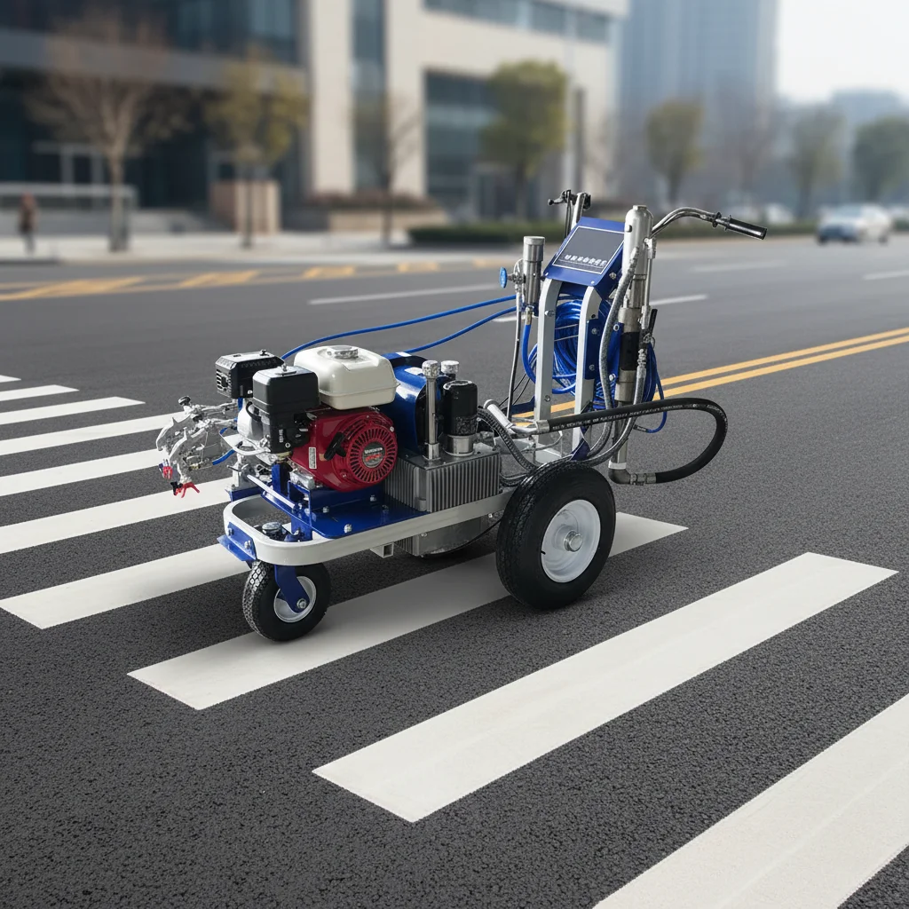 Excellent Quality Pavement Marking Machine Hand Push High Pressure Airless Cold Spraying Line Painting Road Marking Machine