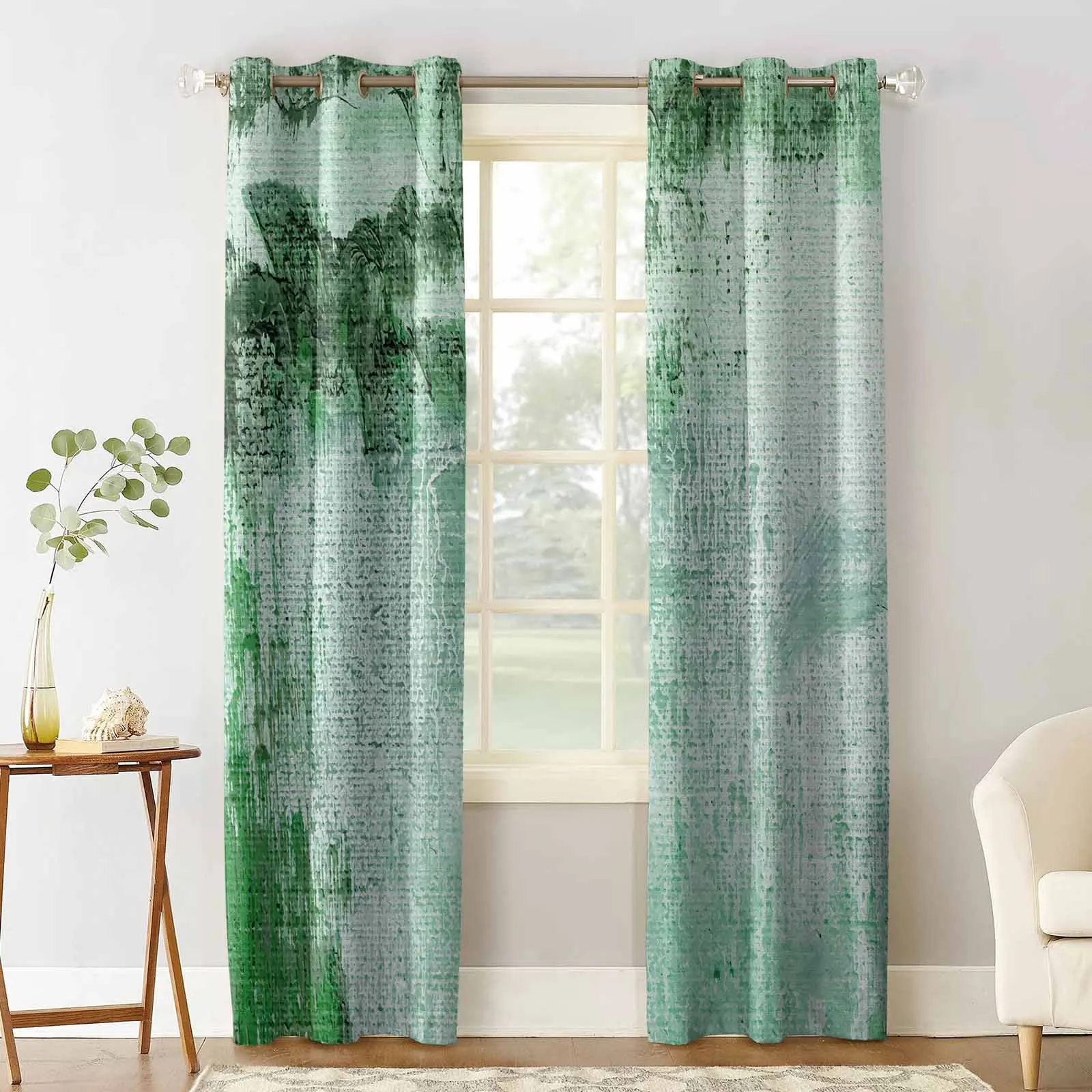 Abstract Modern Oil Painting Living Room Bedroom Elegant Curtains For Kitchen The Room Window Treatments Drapes