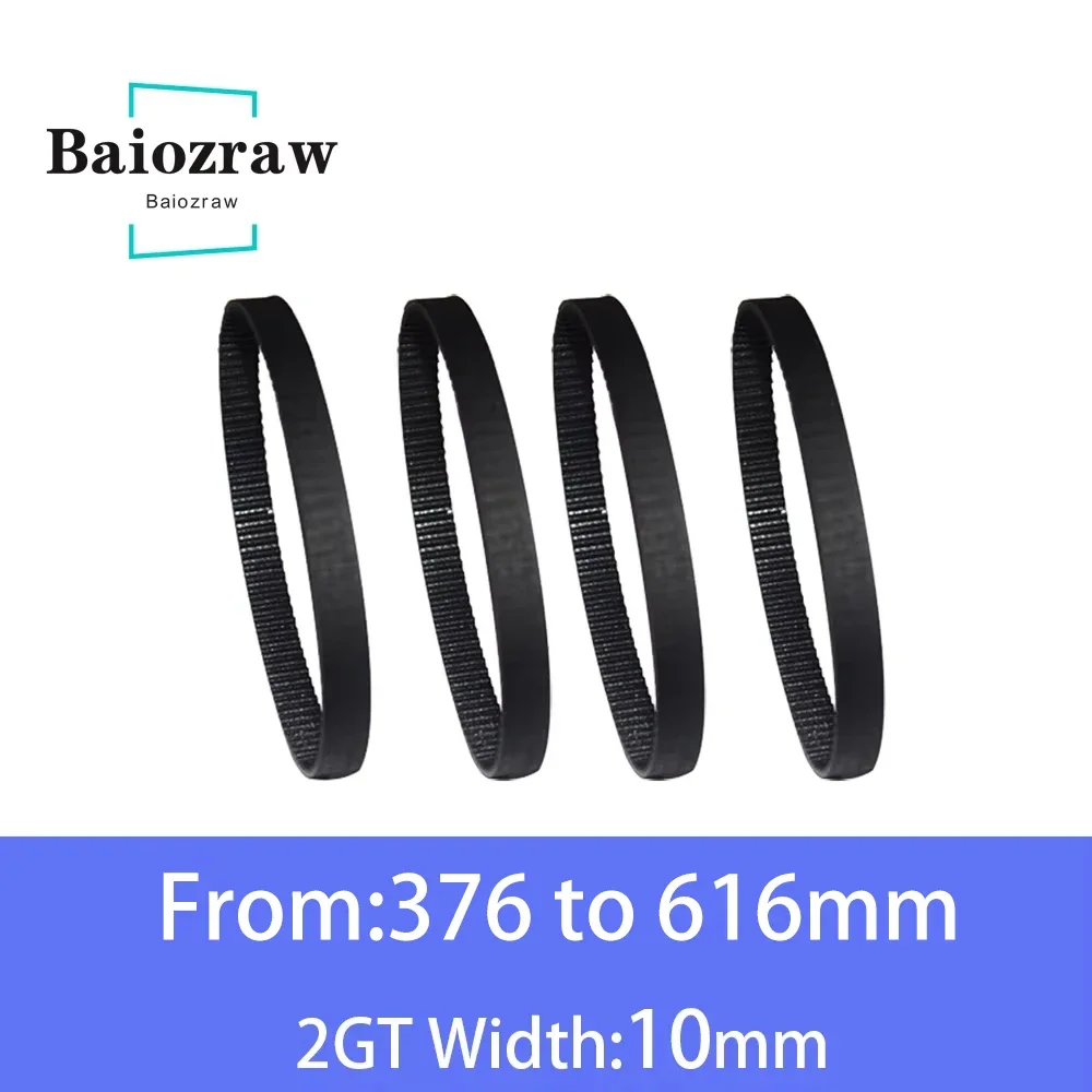 3D Printer Parts GT2 10mm Closed Loop Rubber Timing Belt 376 380 400 420 436 444 450 500 550 600 610mm 2GT 1pcs