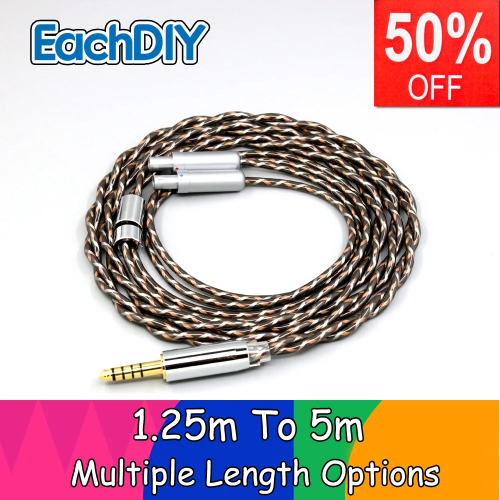 

TypeX 25AWG Litz Shielding 7n OCC Earphone Cable For Dharma D1000 Sennheiser HD800 HD800s HD820s HD820 Headphone LN008887