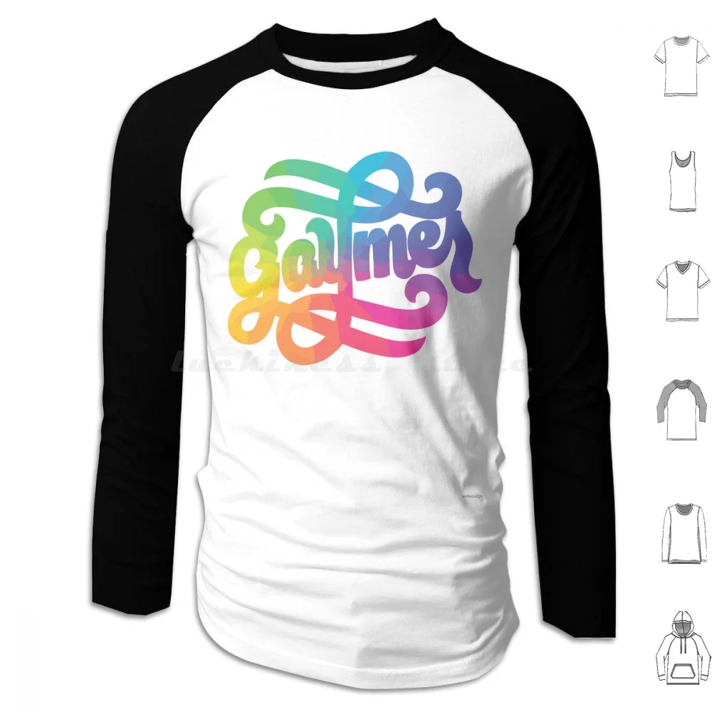 Hoodie Cotton Long Sleeve Gamer Board Games Board Gamer Tabletop Games Tabletop Gaming Dice Dnd D20 Rainbow Colorful