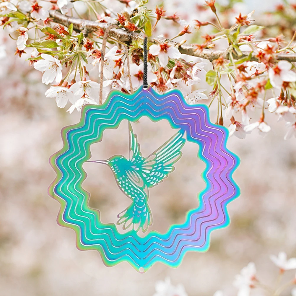 

Rainbow 3D Wind Spinner Wind Spinners For Outdoor Craft Stainless Steel Rotating Ornament Garden Decor Outdoor Hanging Gifts