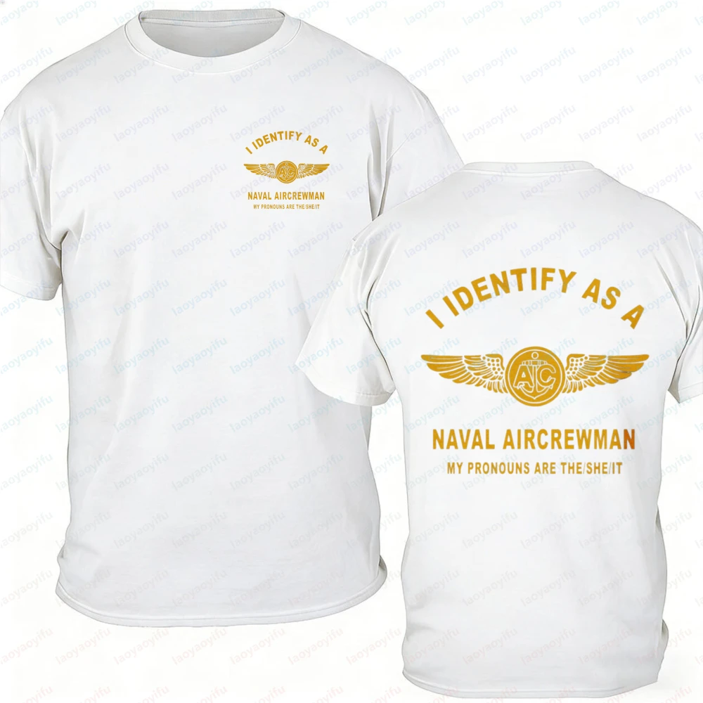82nd Anniversary D-Day Normandy Landing 2026 T-Shirt Men's Naval Aircrewman Identify As A Crewman Double-Sided Cotton Casual Top view 2