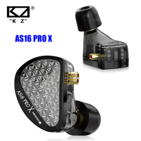 New KZ AS16 PRO X 16BA Wired In Ear Earphone 8 Balanced Armature Headset High Sound Quality HiFi Monitor Earbud