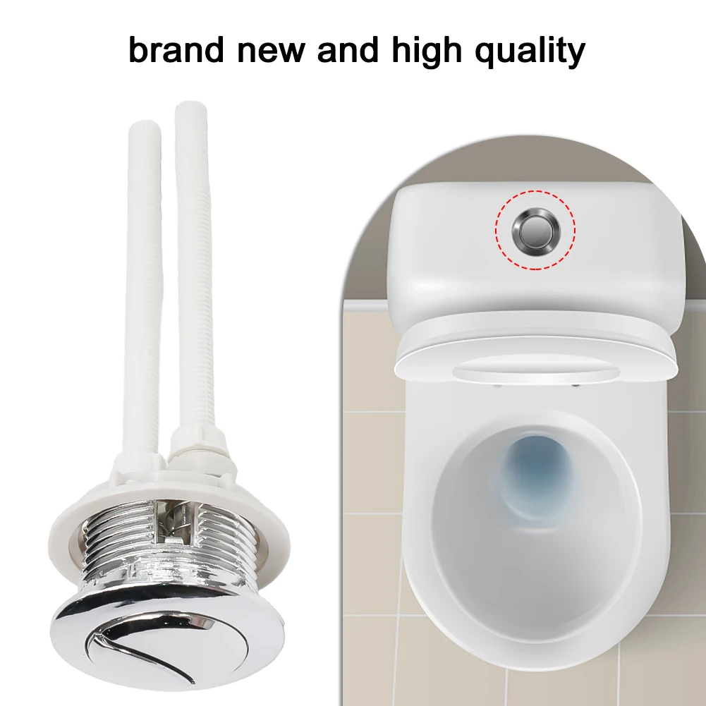 38/48/58mm Dual Push Buttons Flush Toilet Water Tank 2 Rods Home Improvement Plumbing Fixtures
