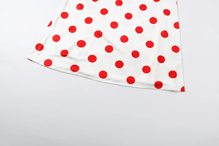 Weird Puss Sexy Rückenfreies Langes Kleid für Damen, Polka-Dot-Druck, Schnürung, Neckholder, Rollkragen, Ärmellos, Mitternachtsparty, Elegante Vestidos – Detail 9