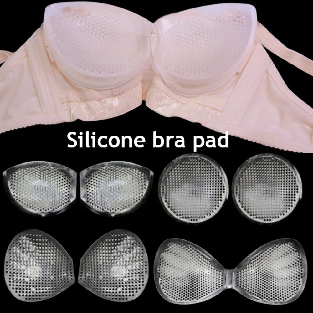 Copas de pecho impermeables, accesorios de realce de pecho de panal extraíbles, almohadillas de sujetador de silicona, almohadillas para sujetadores de Bikini, inserto de copas