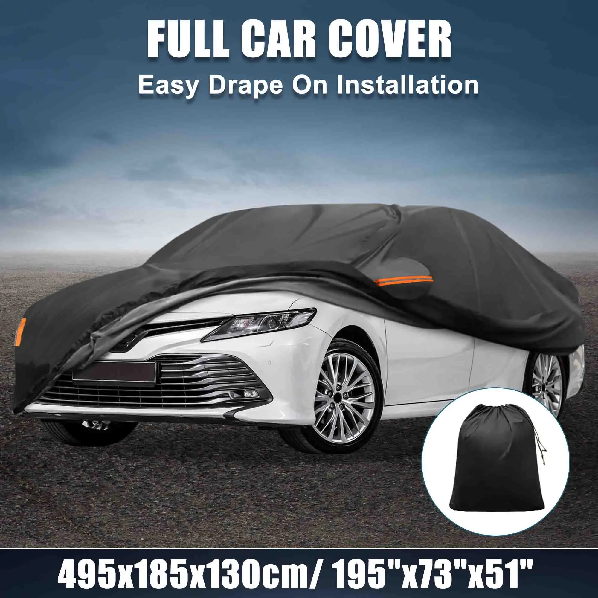 

X Autohaux Car Cover for Toyota Camry 2007-2022 210D-PU Oxford Outdoor Car Cover All Weather Protection with Driver Door Zipper