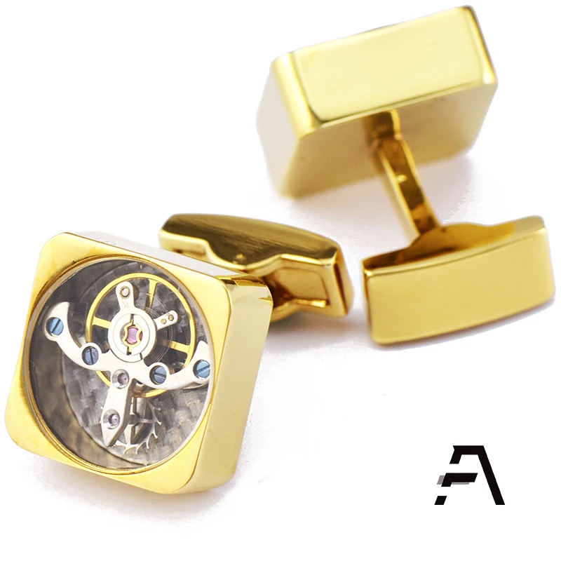 Silver Tourbillon Watch Cufflinks Wholesale Cufflinks for Men