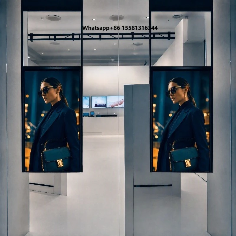 32 43 Inch 1000cd High Brightness LCD LED Advertising Digital Signage Text Photo Aluminum Alloy AG Coating WiFi NFC