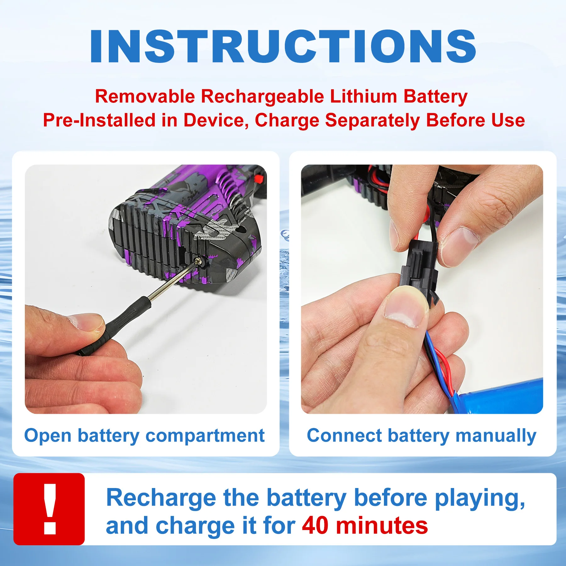 Pistolet jouet Blaster à bille électrique M416 – Grande vitesse, finition métallique, rechargeable – Cadeau de Thanksgiving d'Halloween (ballettes exclues)