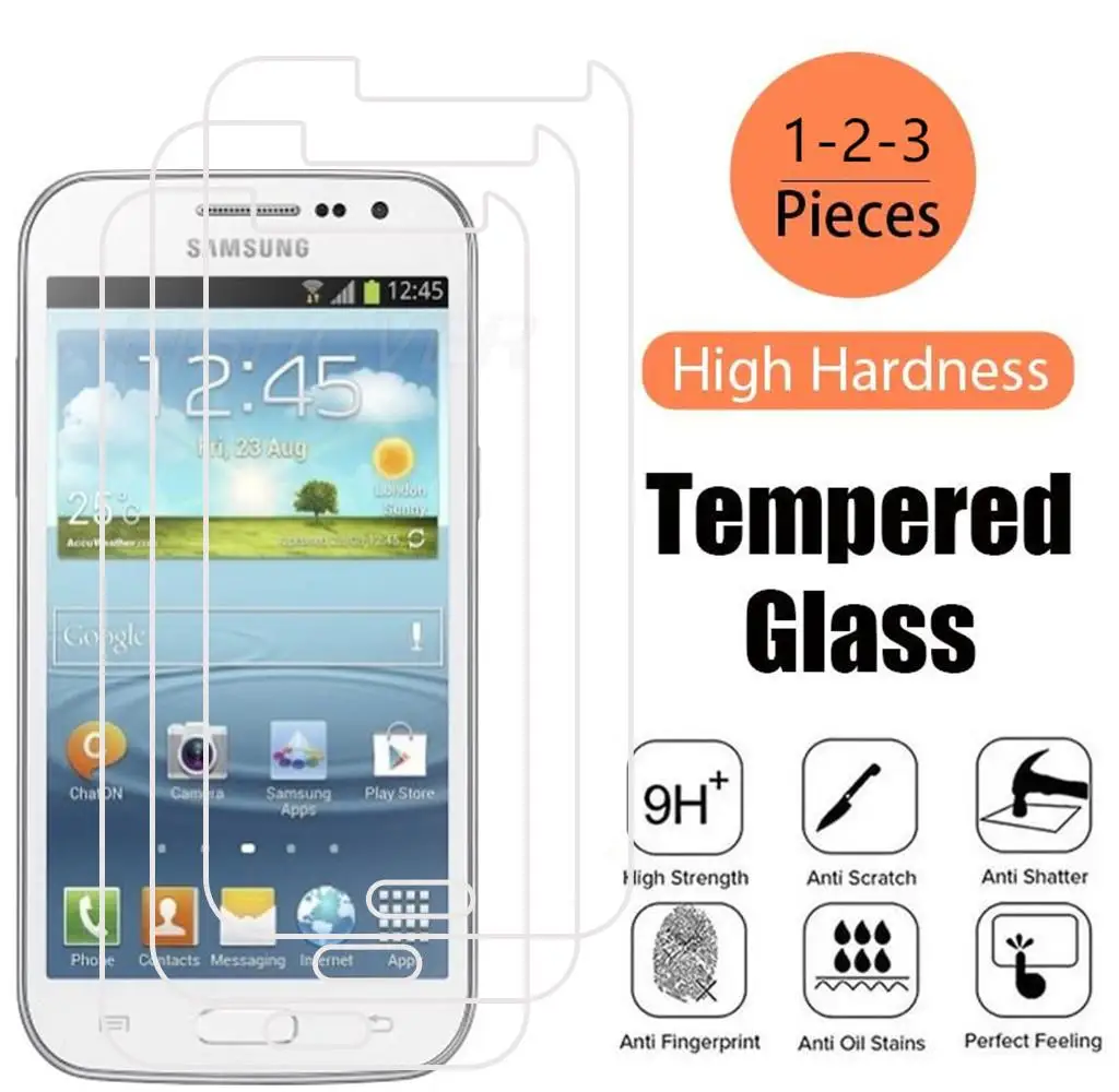 

For Samsung Galaxy Win Duos i8552 GT-i8550 GT-i8552 Screen Protector i8552 i8550 9H Tempered Glass Film Protective Case Cover