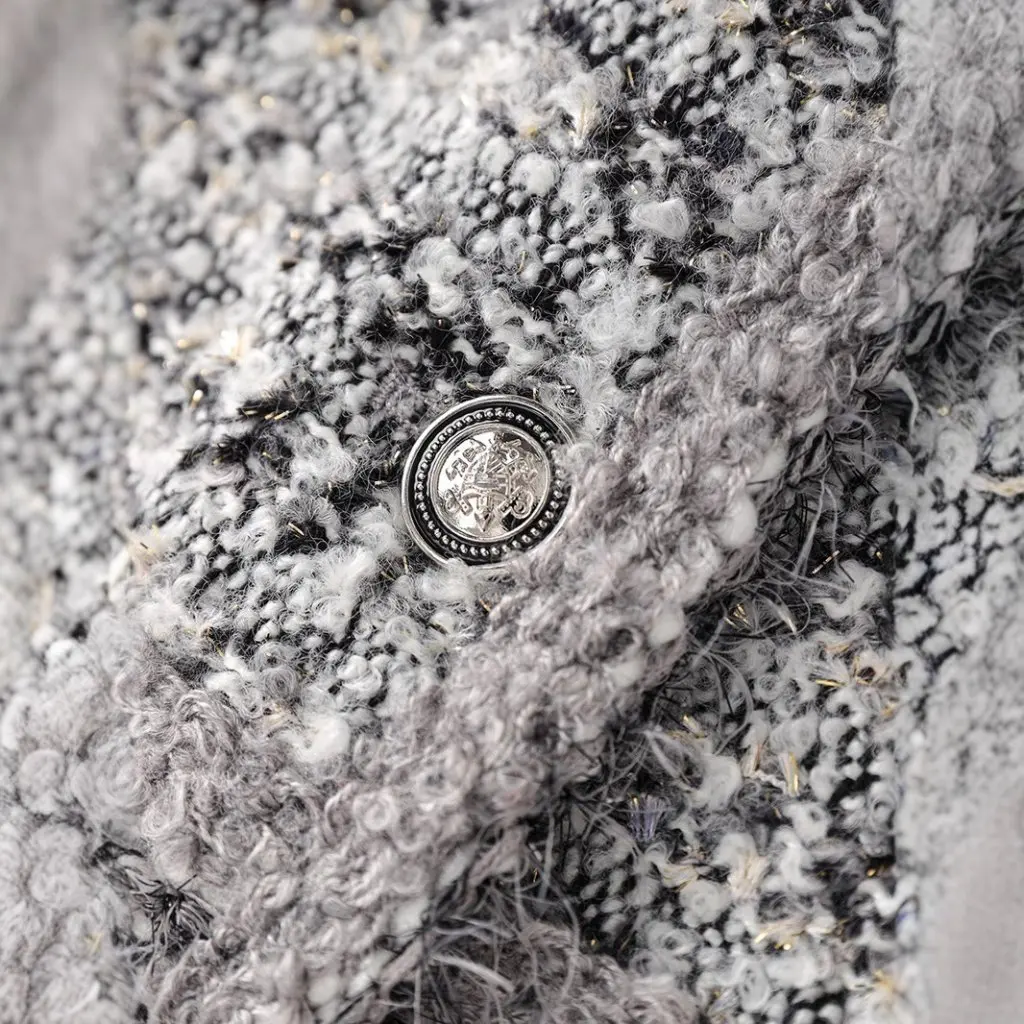 

Women's French-Style -Style Jacket Heavy Woven Tweed Short Coat Elegant Sophisticated Spring Autumn New Model