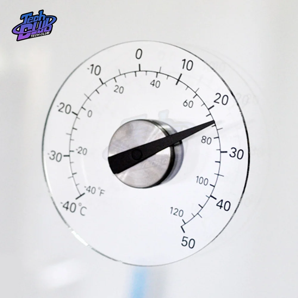 Temperature Transparent Thermometers Outdoor Window Thermometer Clock Weather Tool for Home Kitchen Supply