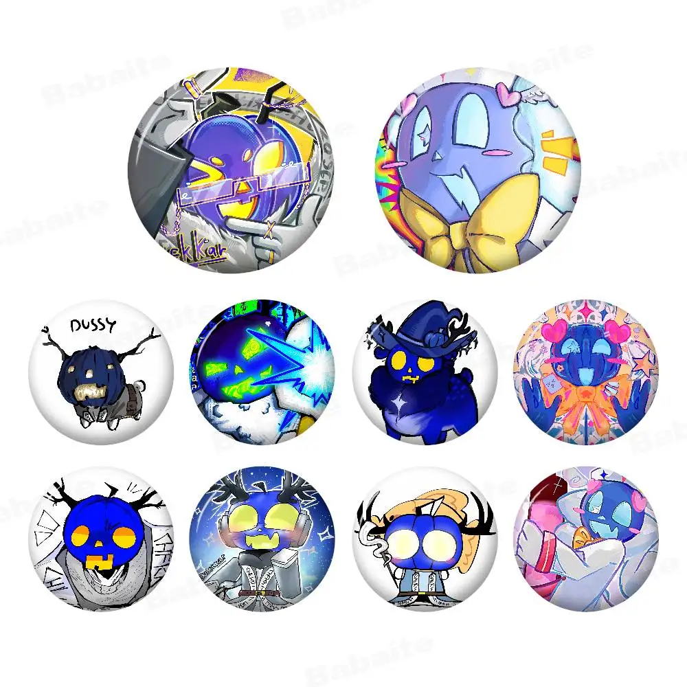 D-DusekkarS Creative Pins Funny Faces Round Snap-in Brooch Badge Backpack Hat Accessories Jewelry Gifts