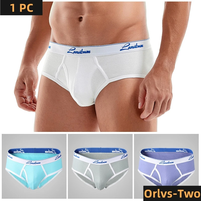 

New Men's Underwear Mid Waist Thread Cotton Breathable Solid Color Youth Underwear Men's Triangle Pants LA674