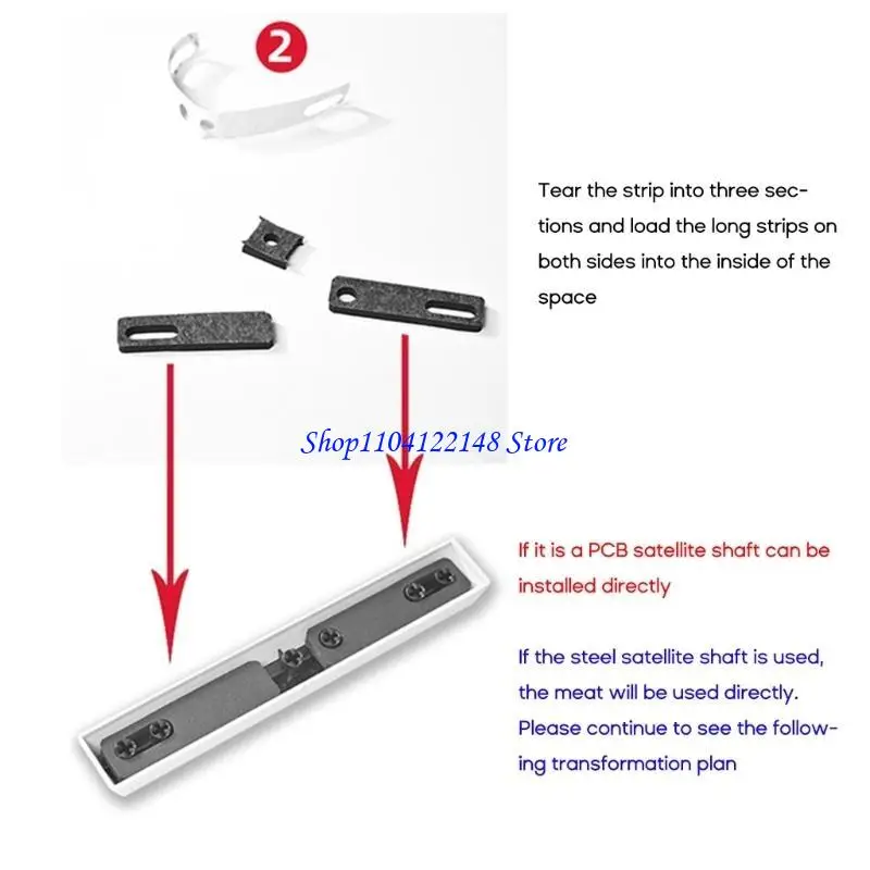 

P9FA Spacebar Sound Insulation Foam for Mechanical Keyboard Satellite Shaft-Space Keycap Soundproof Cotton Mute Pad 6.25u 7u