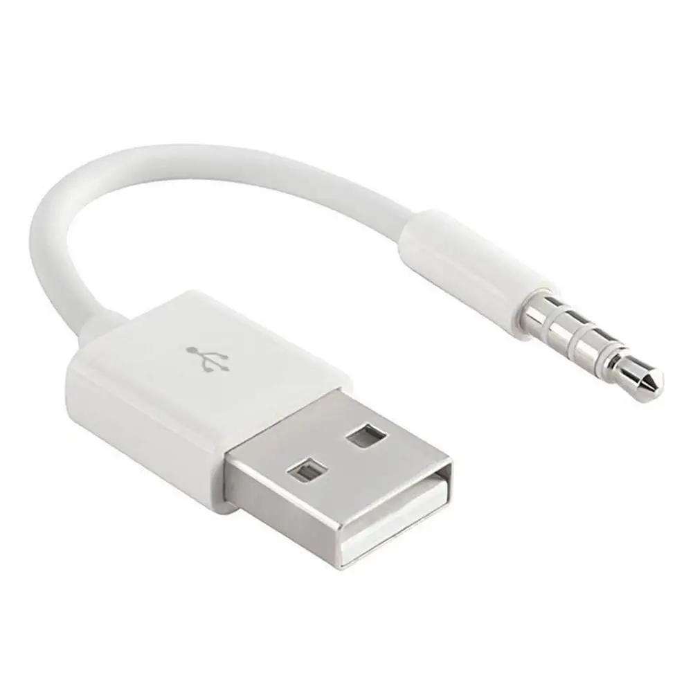 2 szt Ładowarka do transmisji danych USB 3,5 mm Kabel audio do synchronizacji IPod Shuffle Odtwarzacz MP3 7. 6. 5. 4. 3. 2. 1. generacji Akcesorium