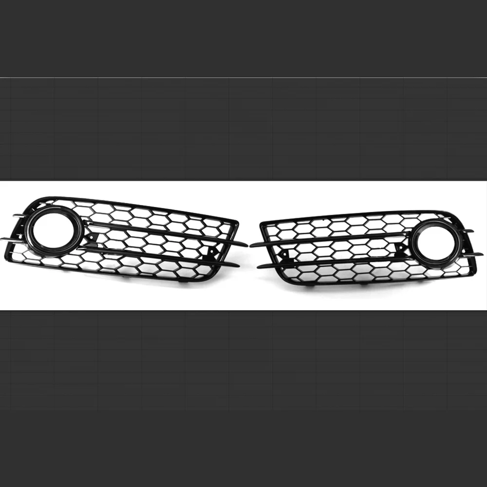 

S-Line S4 Auto Bumper Fog Light Honeycomb Grill Replacement Grille Trim For Audi A4 B8 2008-2012
