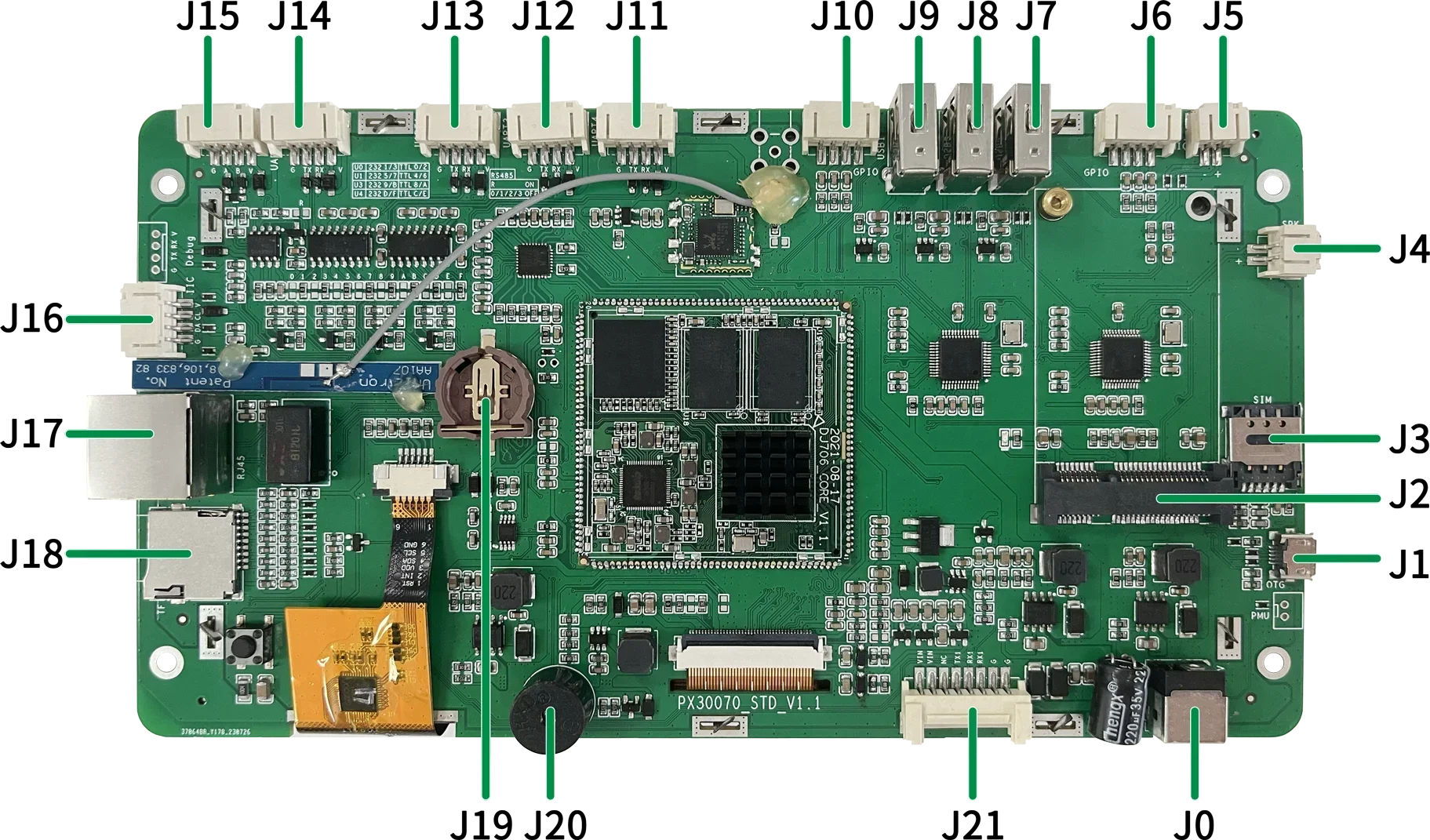 Proculus 7.0 inch PX30 Android touch Fast Delivery hmi touch screen Lcd controller board Module cpu 1.5GHz Quad-core A35 ARM