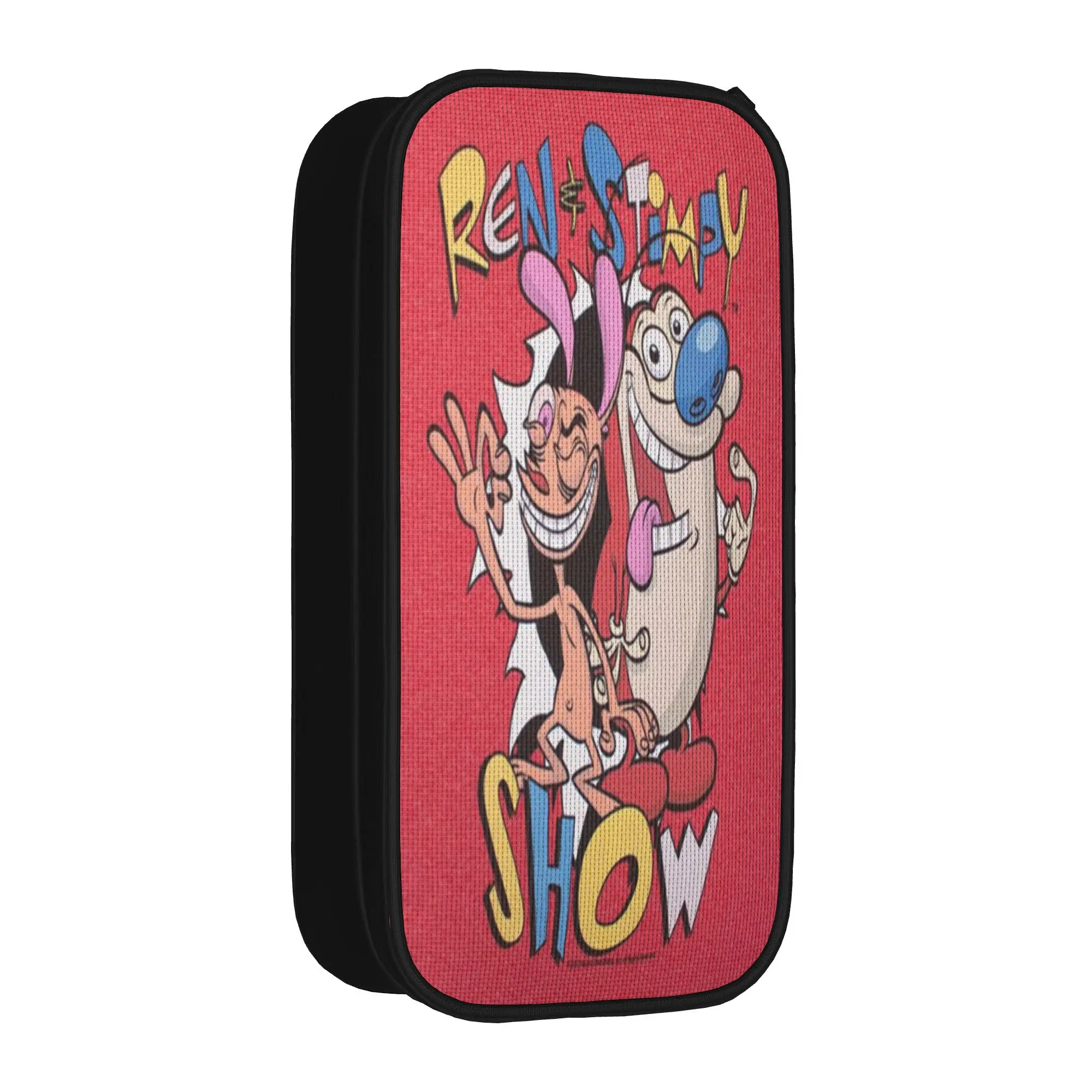 Duo Rucksack Ren & Stimpy  Pencil Cases New Pen Holder Pencil Bags Girls Boys Large Storage Students School Zipper Pencilcases