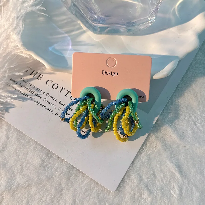 Multi Candy Sweet Color Earrings Boho Cute Romantic Post Studs Colorful Fashion Jewelry Travelling Accessories Girl Gift 2023344