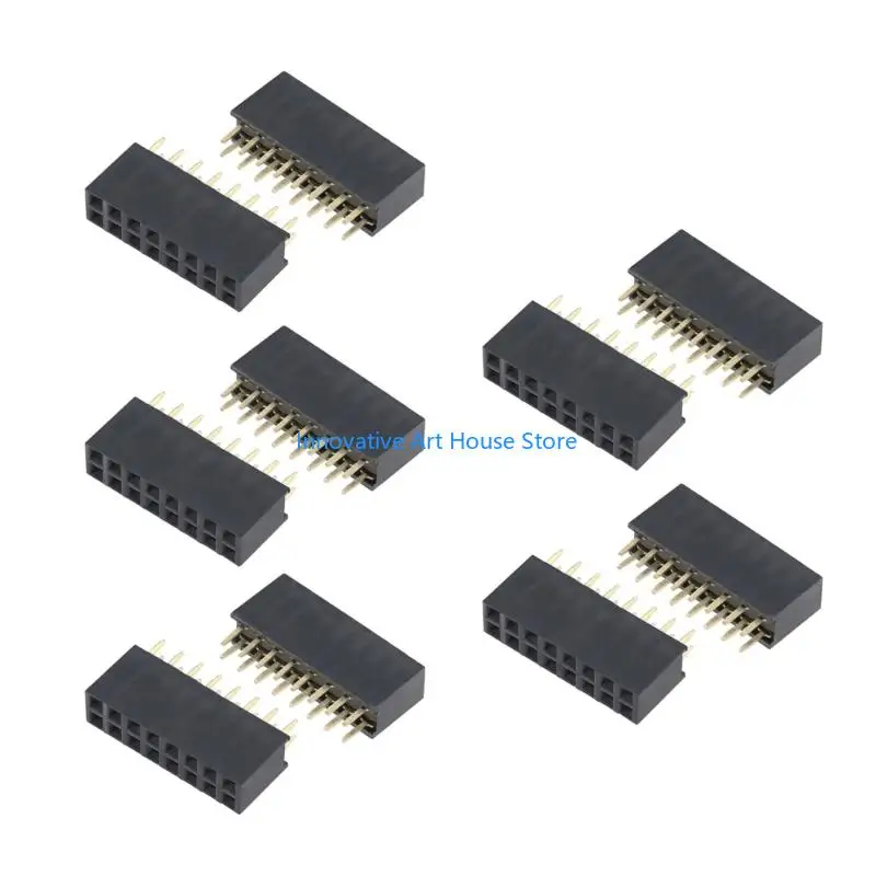 E1PC Circuit Board Female Header, 2.54 mm Two-Row Part with Solder Posts