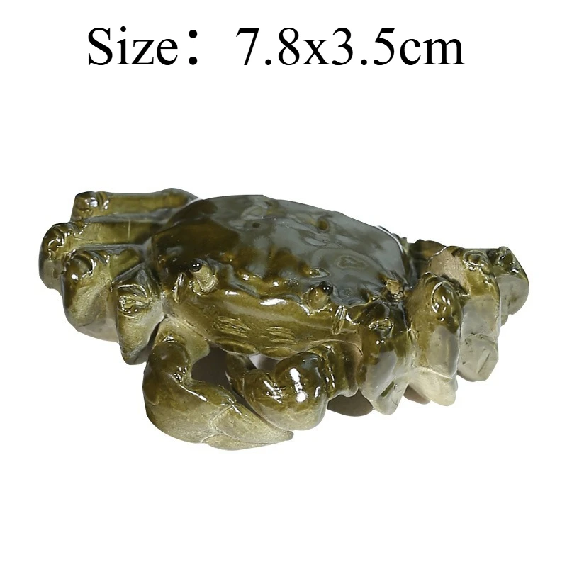 Purple Clay Color-Changing Crab Statue Handmade Realistic Hairy Crab Sculpture Heat-Sensitive Creative Tea Play Decoration Craft