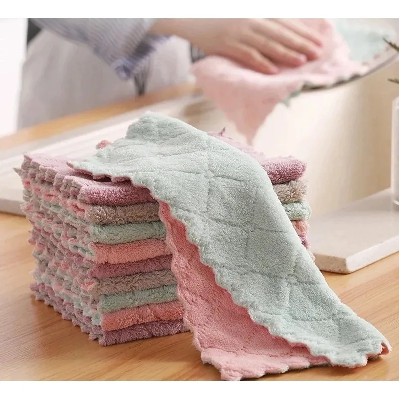 Dishcloths absorb water kitchen chores clean oil-removing towels Dish towels do not stick to oil dishcloths