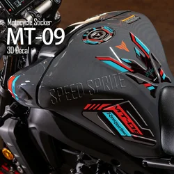 For MT09 MT-09 3D Motorcycle Fuel Tank Sticker Oil Gas Cap Cover Protector Decals Accessories Waterproof 2021 2022 2023