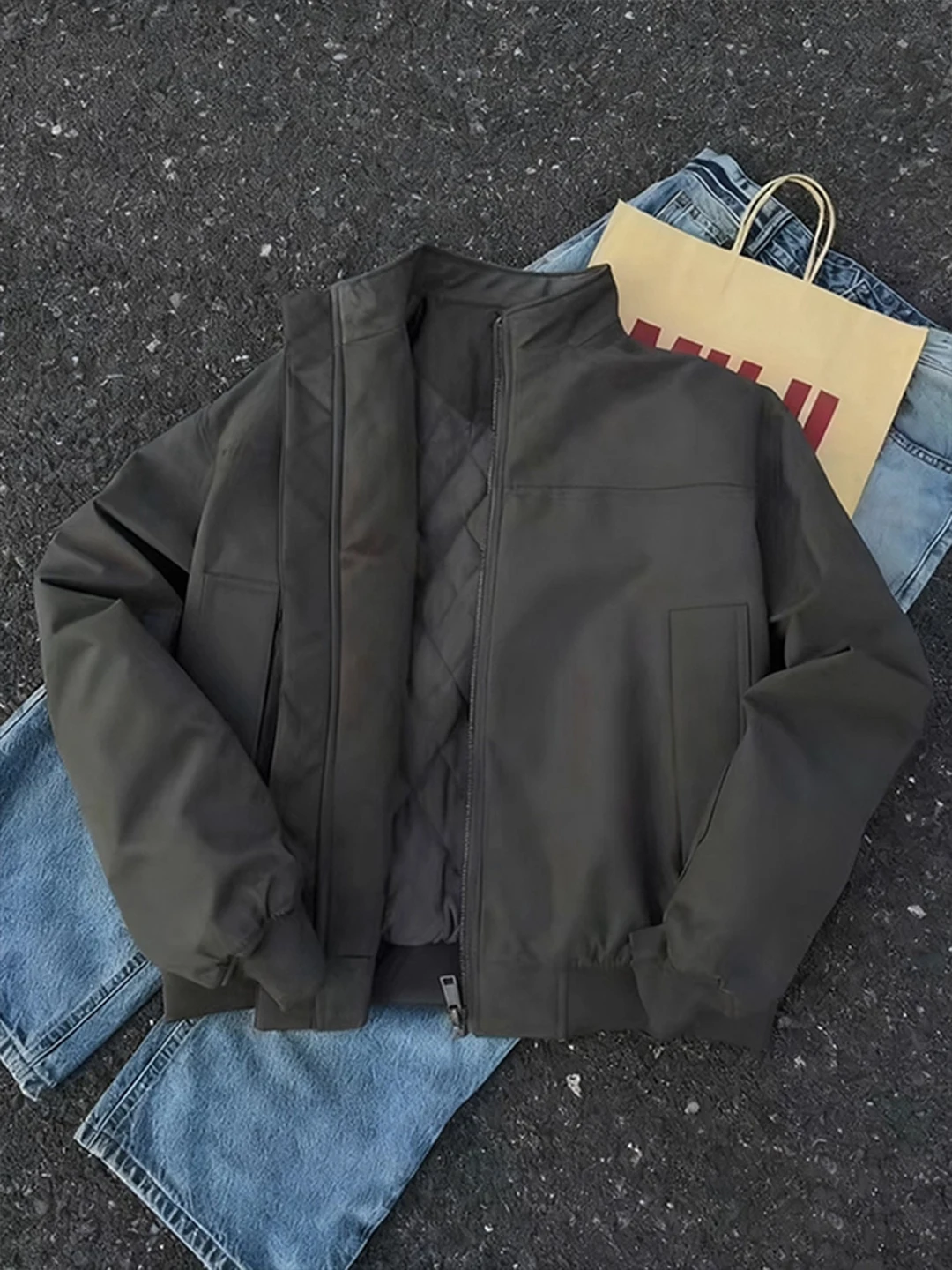 

Cleanfit Men's Winter Jaet Thiened ort Cotton Coat Tee-Proof American Sle Workwear Cotton Clothes Zipper Closure Wa...